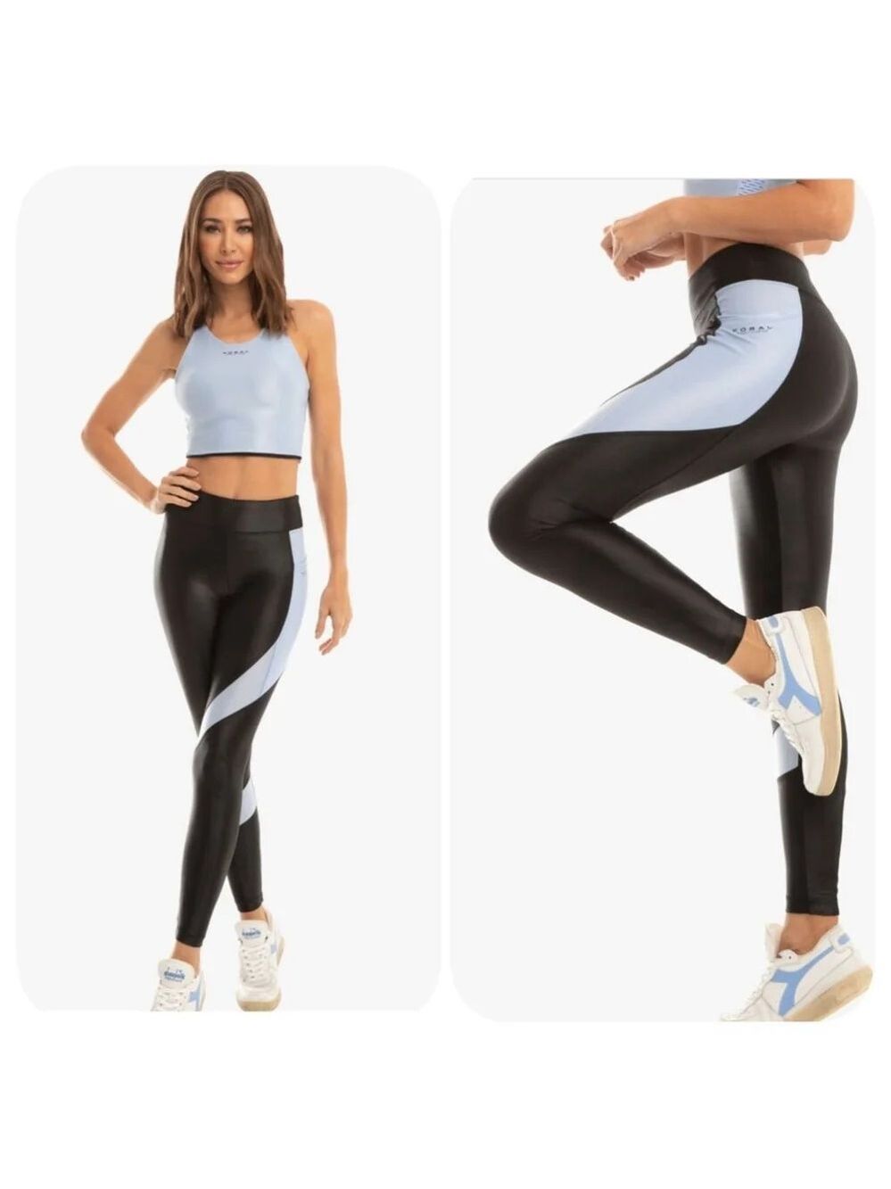 Koral Pista Infinity High Rise Legging - Black/Bel Air Sz XS
